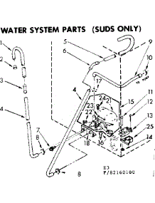 Water System Parts Suds Only parts for Kenmore Washer 110.83160100 (11083160100, 110 83160100) from AppliancePartsPros.com