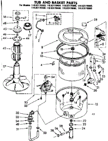 Tub And Basket Part parts for Kenmore Washer 110.83170400 (11083170400, 110 83170400) from AppliancePartsPros.com