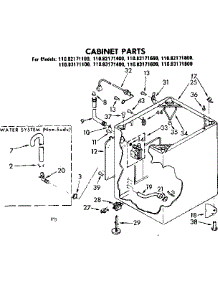 Cabinet Parts parts for Kenmore Washer 110.83171100 (11083171100, 110 83171100) from AppliancePartsPros.com