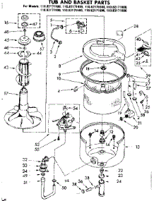 Tub And Basket Parts parts for Kenmore Washer 110.83171400 (11083171400, 110 83171400) from AppliancePartsPros.com