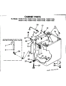 Cabinet Parts parts for Kenmore Washer 110.83171410 (11083171410, 110 83171410) from AppliancePartsPros.com