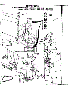 Drive Parts parts for Kenmore Washer 110.83171410 (11083171410, 110 83171410) from AppliancePartsPros.com