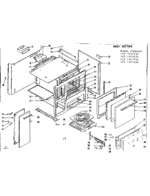 Body Section parts for Kenmore Range 119.7407640 (1197407640, 119 7407640) from AppliancePartsPros.com