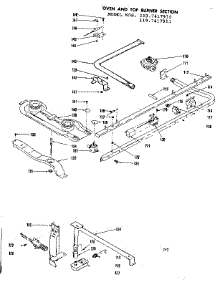 Oven And Top Burner Section parts for Kenmore Range 119.7417910 (1197417910, 119 7417910) from AppliancePartsPros.com