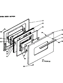 Oven Door Section parts for Kenmore Range 119.7418010 (1197418010, 119 7418010) from AppliancePartsPros.com