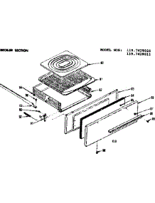 Broiler Section parts for Kenmore Range 119.7428010 (1197428010, 119 7428010) from AppliancePartsPros.com