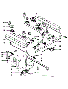 Oven And Top Burner parts for Kenmore Range 119.7437261 (1197437261, 119 7437261) from AppliancePartsPros.com