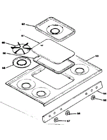 Cooktop Section parts for Kenmore Range 119.7438610 (1197438610, 119 7438610) from AppliancePartsPros.com