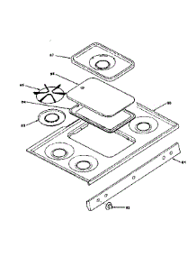 Cooktop Section parts for Kenmore Range 119.7438710 (1197438710, 119 7438710) from AppliancePartsPros.com