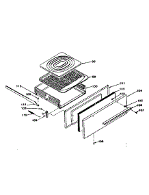 Broiler Section parts for Kenmore Range 119.7438710 (1197438710, 119 7438710) from AppliancePartsPros.com