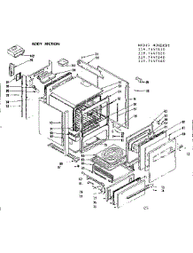 Body Section parts for Kenmore Range 119.7447640 (1197447640, 119 7447640) from AppliancePartsPros.com