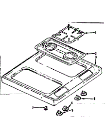 Main Top parts for Kenmore Range 119.7457241 (1197457241, 119 7457241) from AppliancePartsPros.com