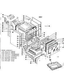 Body parts for Kenmore Range 119.7457421 (1197457421, 119 7457421) from AppliancePartsPros.com