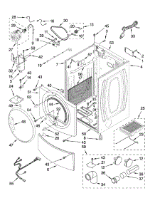Cabinet Parts parts for Kenmore Dryer 110.97738701 (11097738701, 110 97738701) from AppliancePartsPros.com