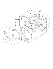 Door Parts, Optional Parts (Not Included) parts for Kenmore Dryer 110.97738701 (11097738701, 110 97738701) from AppliancePartsPros.com