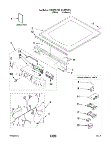 Top And Console Parts parts for Kenmore Dryer 110.97738702 (11097738702, 110 97738702) from AppliancePartsPros.com
