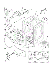 Cabinet Parts parts for Kenmore Dryer 110.97738702 (11097738702, 110 97738702) from AppliancePartsPros.com