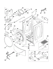Cabinet Parts parts for Kenmore Dryer 110.97751801 (11097751801, 110 97751801) from AppliancePartsPros.com