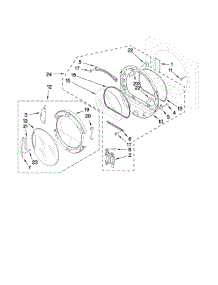Door Parts parts for Kenmore Dryer 110.97761801 (11097761801, 110 97761801) from AppliancePartsPros.com