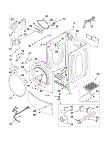 Cabinet Parts parts for Kenmore Dryer 110.97761801 (11097761801, 110 97761801) from AppliancePartsPros.com