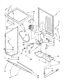 Dryer Cabinet And Motor Parts parts for Kenmore Washer Dryer Combo 110.97842700 (11097842700, 110 97842700) from AppliancePartsPros.com