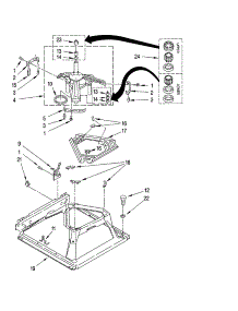 Machine Base Parts parts for Kenmore Washer Dryer Combo 110.97842700 (11097842700, 110 97842700) from AppliancePartsPros.com