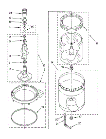 Agitator, Basket And Tub Parts parts for Kenmore Washer Dryer Combo 110.97842700 (11097842700, 110 97842700) from AppliancePartsPros.com