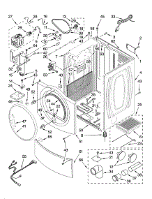 Cabinet Parts parts for Kenmore Dryer 110.97872601 (11097872601, 110 97872601) from AppliancePartsPros.com