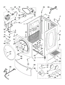 Cabinet Parts parts for Kenmore Dryer 110.97872602 (11097872602, 110 97872602) from AppliancePartsPros.com