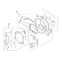Door Parts parts for Kenmore Dryer 110.97872603 (11097872603, 110 97872603) from AppliancePartsPros.com