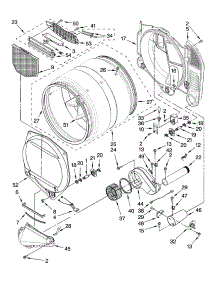 Bulkhead Parts parts for Kenmore Dryer 110.97872603 (11097872603, 110 97872603) from AppliancePartsPros.com