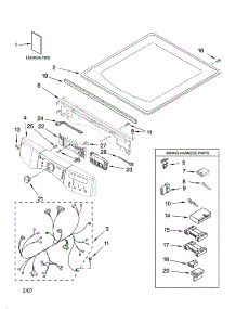 Top And Console Parts parts for Kenmore Dryer 110.97892601 (11097892601, 110 97892601) from AppliancePartsPros.com