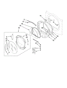 Door Parts, Optional Parts (Not Included) parts for Kenmore Dryer 110.97892602 (11097892602, 110 97892602) from AppliancePartsPros.com