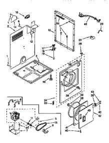 Cabinet parts for Kenmore Dryer 110.98518210 (11098518210, 110 98518210) from AppliancePartsPros.com