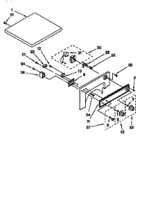 Top And Console parts for Kenmore Dryer 110.98518230 (11098518230, 110 98518230) from AppliancePartsPros.com