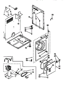 Cabinet parts for Kenmore Dryer 110.98518230 (11098518230, 110 98518230) from AppliancePartsPros.com