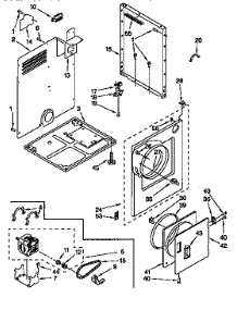 Cabinet parts for Kenmore Dryer 110.98518420 (11098518420, 110 98518420) from AppliancePartsPros.com