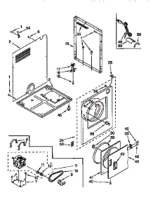 Cabinet parts for Kenmore Dryer 110.98572410 (11098572410, 110 98572410) from AppliancePartsPros.com