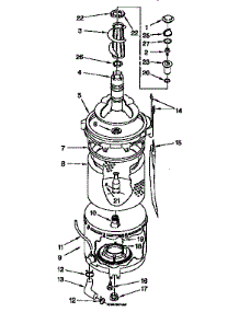 Tub And Basket Parts parts for Kenmore Washer Dryer Combo 110.98573100 (11098573100, 110 98573100) from AppliancePartsPros.com