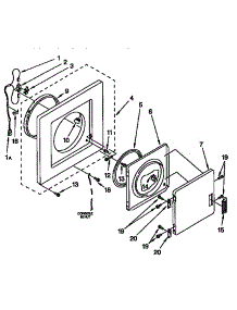 Dryer Front Panel And Door Parts parts for Kenmore Washer Dryer Combo 110.98573100 (11098573100, 110 98573100) from AppliancePartsPros.com