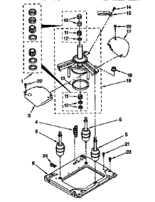 Machine Base Parts parts for Kenmore Washer Dryer Combo 110.98573100 (11098573100, 110 98573100) from AppliancePartsPros.com