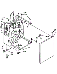 Washer Cabinet parts for Kenmore Washer Dryer Combo 110.98573110 (11098573110, 110 98573110) from AppliancePartsPros.com
