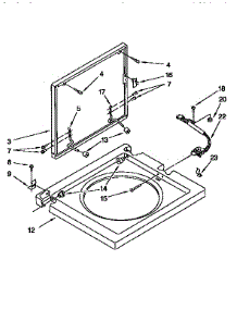 Washer Top & Lid parts for Kenmore Washer Dryer Combo 110.98573120 (11098573120, 110 98573120) from AppliancePartsPros.com