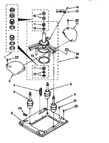 Machine Base parts for Kenmore Washer Dryer Combo 110.98573130 (11098573130, 110 98573130) from AppliancePartsPros.com