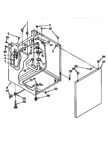 Washer Cabinet Parts parts for Kenmore Washer Dryer Combo 110.98573800 (11098573800, 110 98573800) from AppliancePartsPros.com