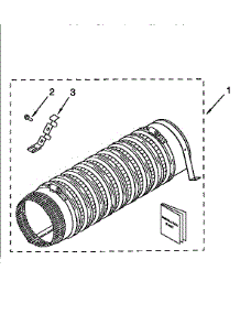 Side Exhaust Extension Kit (Comp) parts for Kenmore Washer Dryer Combo 110.98573820 (11098573820, 110 98573820) from AppliancePartsPros.com