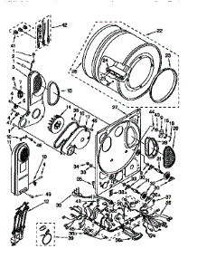 Dryer Bulkhead parts for Kenmore Washer Dryer Combo 110.98573830 (11098573830, 110 98573830) from AppliancePartsPros.com