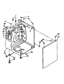 Washer Cabinet Parts parts for Kenmore Washer Dryer Combo 110.98575100 (11098575100, 110 98575100) from AppliancePartsPros.com