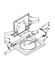Washer Top And Lid Parts parts for Kenmore Washer Dryer Combo 110.98575100 (11098575100, 110 98575100) from AppliancePartsPros.com