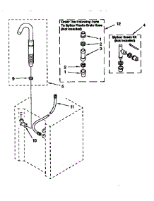 Washer Water System Parts parts for Kenmore Washer Dryer Combo 110.98575100 (11098575100, 110 98575100) from AppliancePartsPros.com